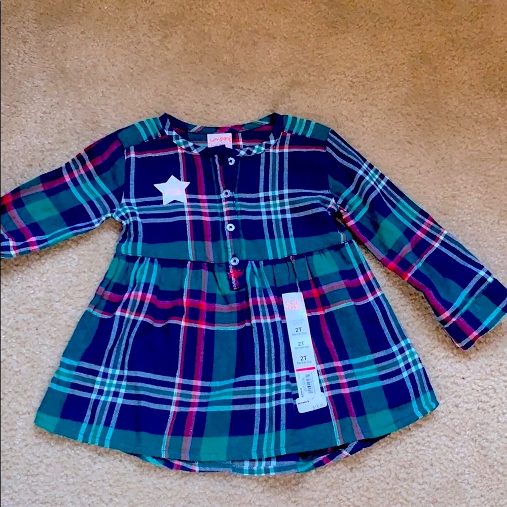 🌈4 for $12🌈 Jumping  beans NWT flannel 2T
